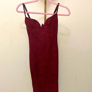 Burgundy short dress
